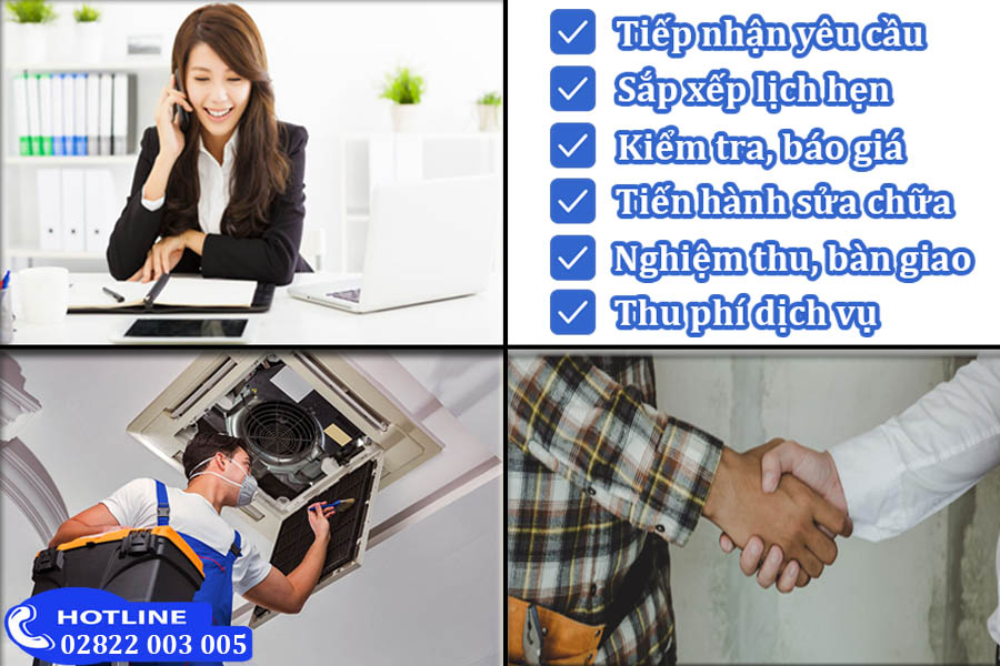 Quy trình sửa chữa máy lạnh âm trần Daikin